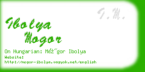 ibolya mogor business card